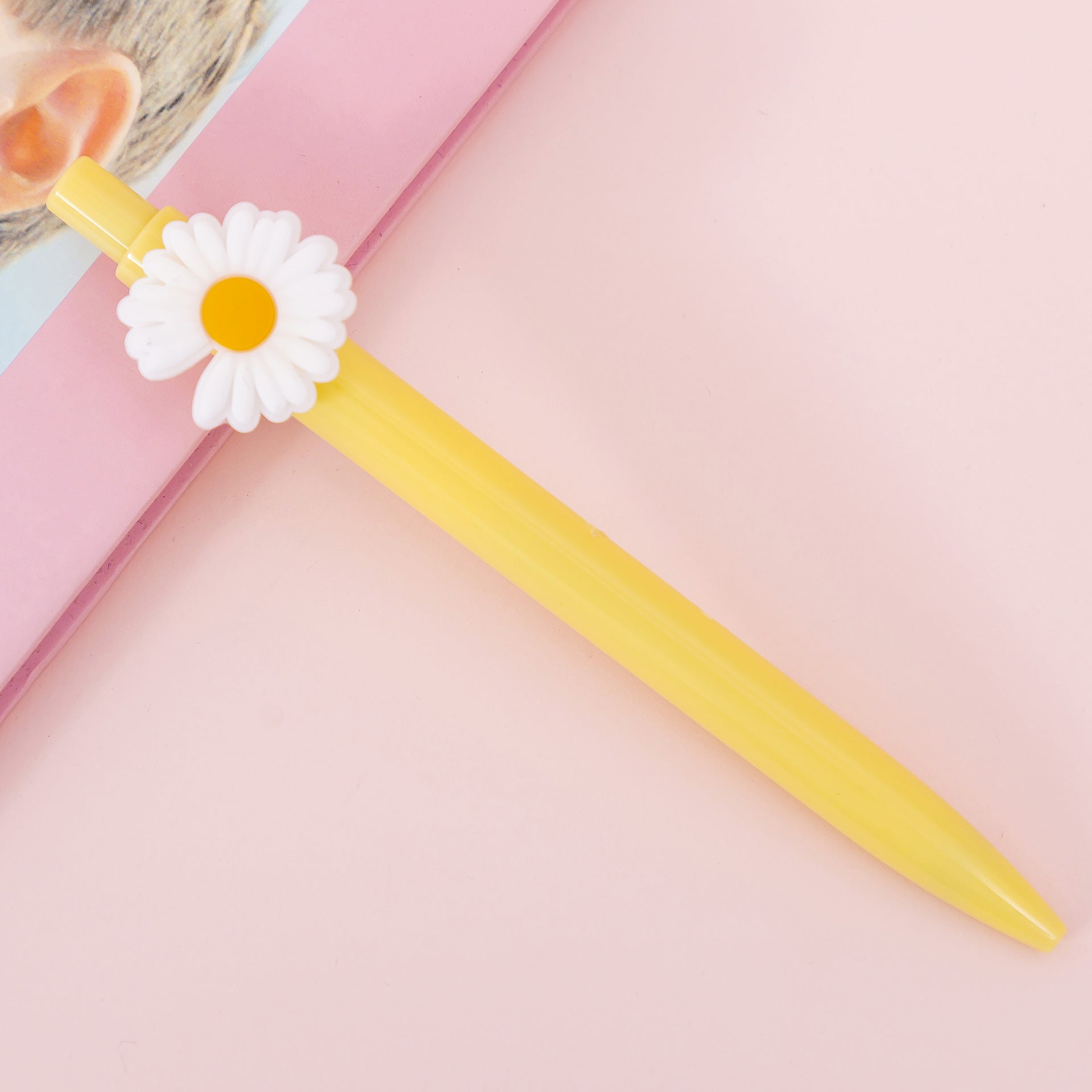 Wholesale Plastic Daisy Patch Candy Color Ballpoint Pen